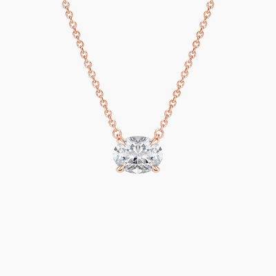 Taglio ovale 5A Bianco Cubico Zirconia Lucente Pendente di Gemme Collare per Donne Gioielli classici