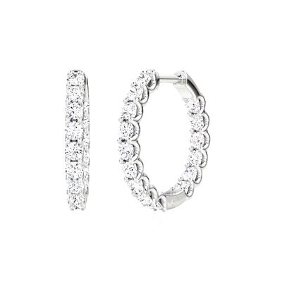 925 Sterling Silver Fine Jewelry Hoop Earrings Perfetti per ogni occasione