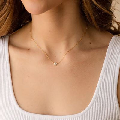 Collare in argento sterling 925 senza pietra principale