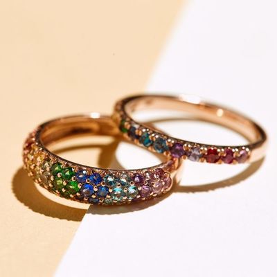 Anello di cluster d'argento sterling 925