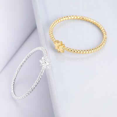 Anello unisex con sole e luna in argento sterling 925 placcato oro 18 carati