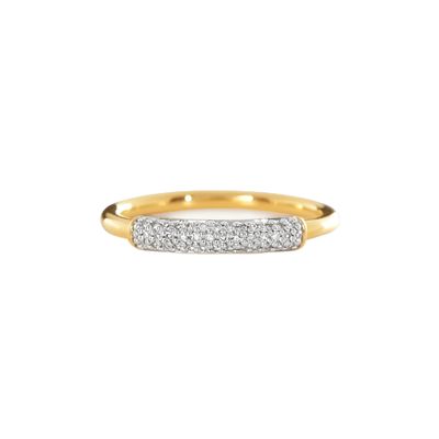 Anello impilabile da donna in argento sterling 925 placcato oro 18 carati con zirconi
