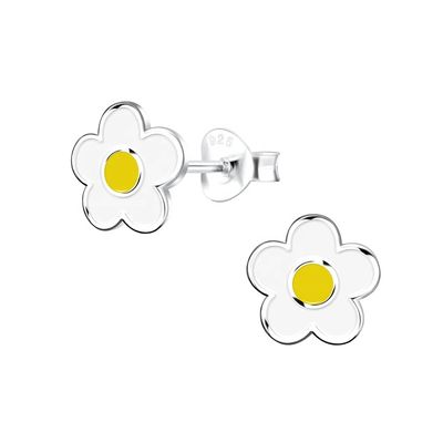 Orecchini a lobo ipoallergenici per bambini in argento sterling 925 placcati oro 18 carati