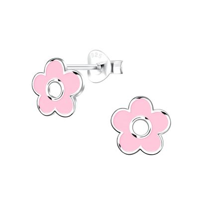 Orecchini a lobo ipoallergenici per bambini in argento sterling 925 placcati oro 18 carati