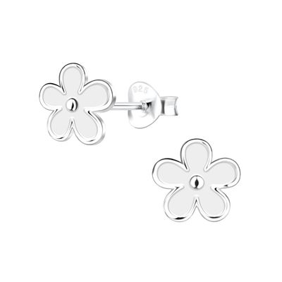 Orecchini a lobo ipoallergenici per bambini in argento sterling 925 placcati oro 18 carati