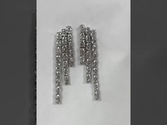 Collare da tennis in pietra ovale bianca