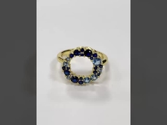 Blu CZ Eternity Band Anello