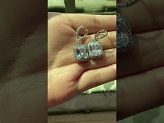 925 Sterling Silver Material Type Top Sales Bianco Oro Placcato Dangle Bridal Orecchini