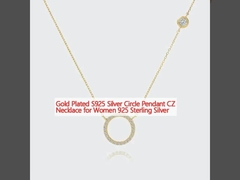 Collare per donne S925 Silver Circle Pendant